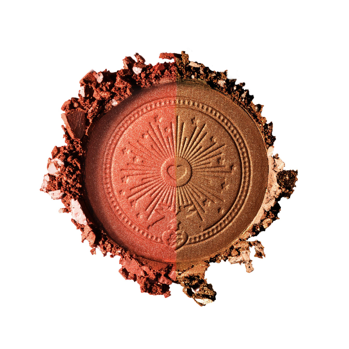 Too Faced open pan close-up showing dual shades for natural dimension