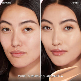 Too Faced foundation texture close-up showing smooth, hydrating formula for blendability