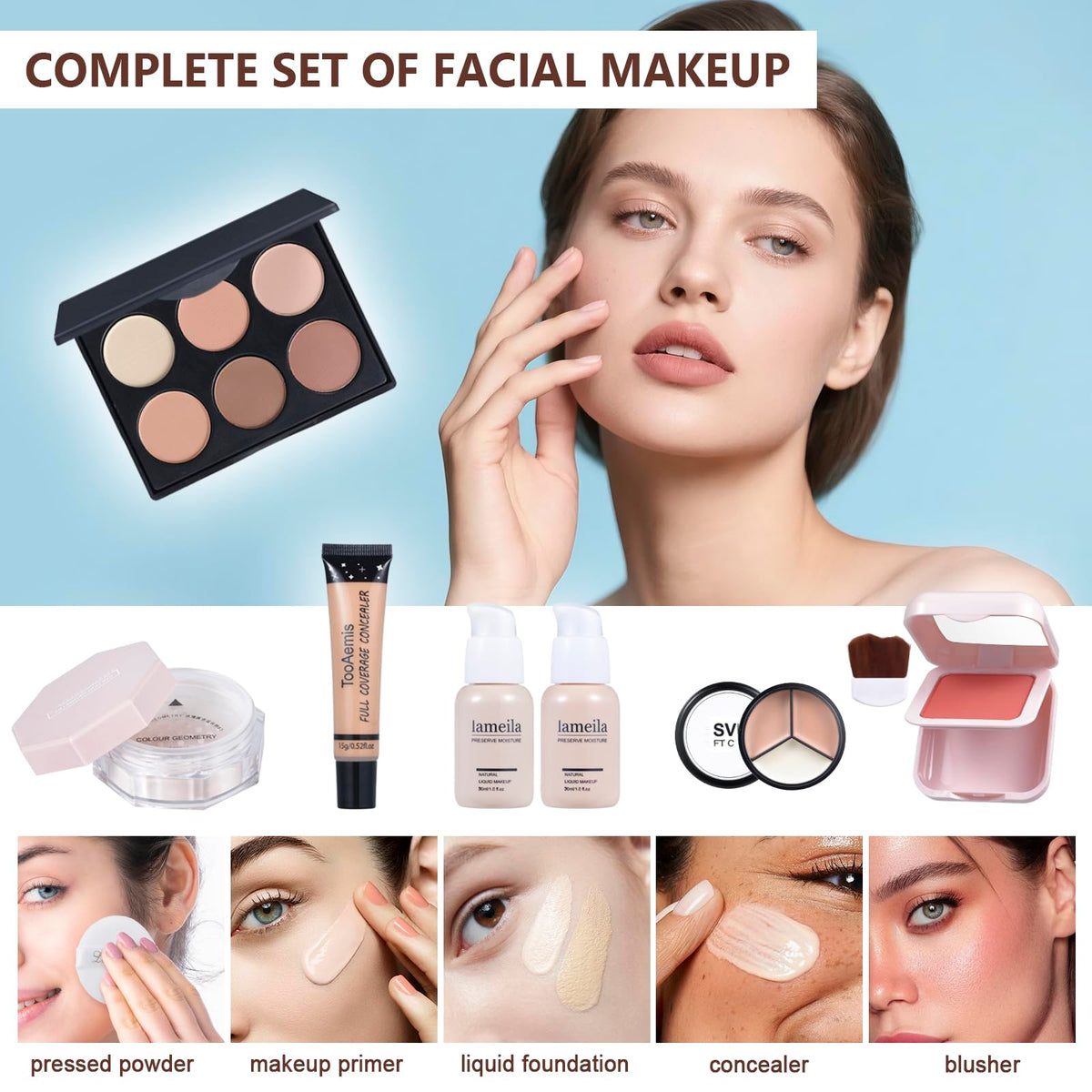 TooAemiS four-color lip gloss and liquid lipsticks set offering long-wear color