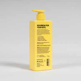 TOOLETRIES pump and label close-up highlighting paraben-free formula and clarity