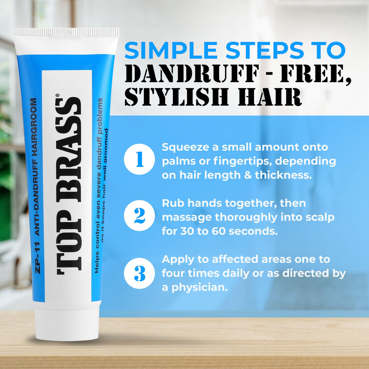 Top Brass beeswax and candelilla visual highlighting natural styling and scalp support