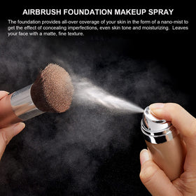 Topcent closeup mist spraying showing even application effect