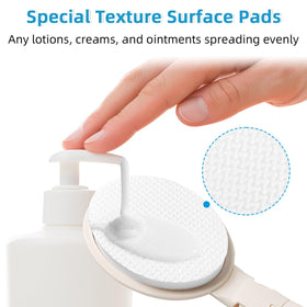 Topfinder used on legs and feet providing controlled lotion application