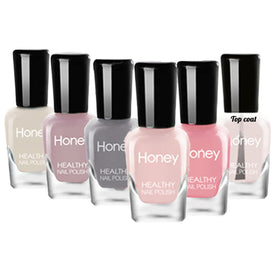 Tophany front view of six bottles showing colors and eco-friendly packaging benefit