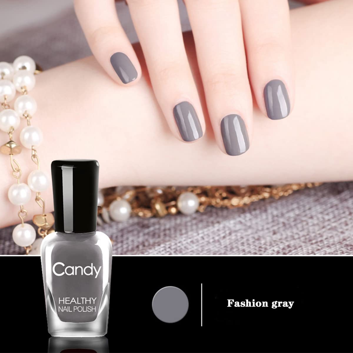 Tophany nails with applied polish demonstrating glossy finish and fast-dry benefit