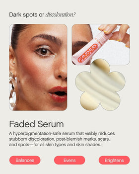 Topicals dropper releasing serum, showing smooth texture for easy absorption