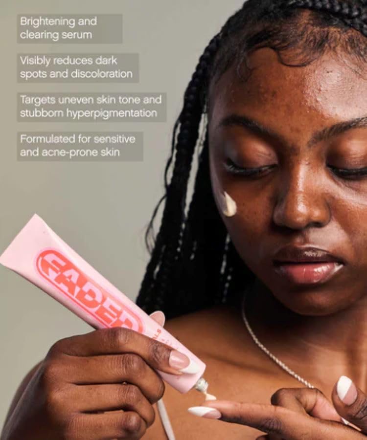 Topicals serum dropper and gel texture on hand highlight lightweight formula and easy application