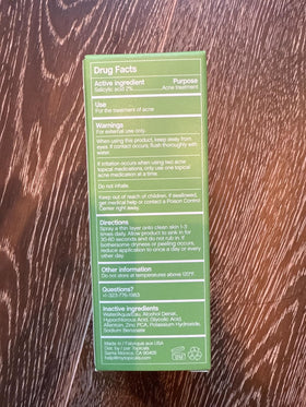 Topicals used on back and shoulder area showing acne-targeting coverage for body