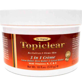 Topiclear jar front view showing label and 18 fl oz size for reliable daily hydration