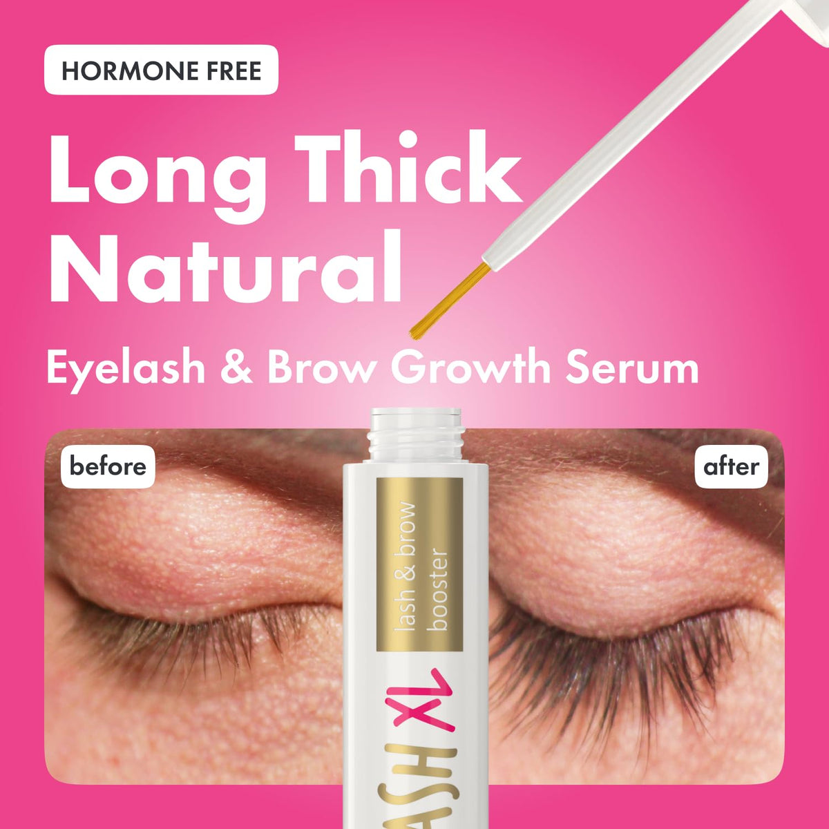 Toplash serum texture on fingertip, demonstrates lightweight absorption