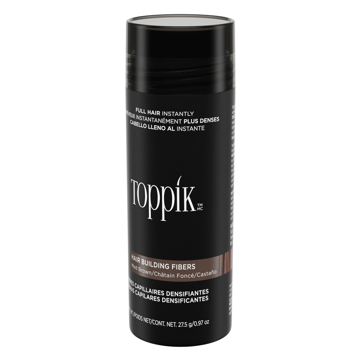 Toppik before after part view showing fuller looking hair after application