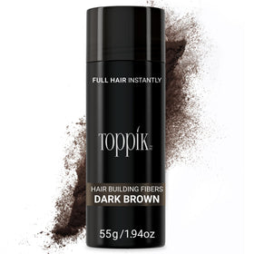 TOPPIK front packaging showing Dark Brown 55g bottle and brand name for easy identification
