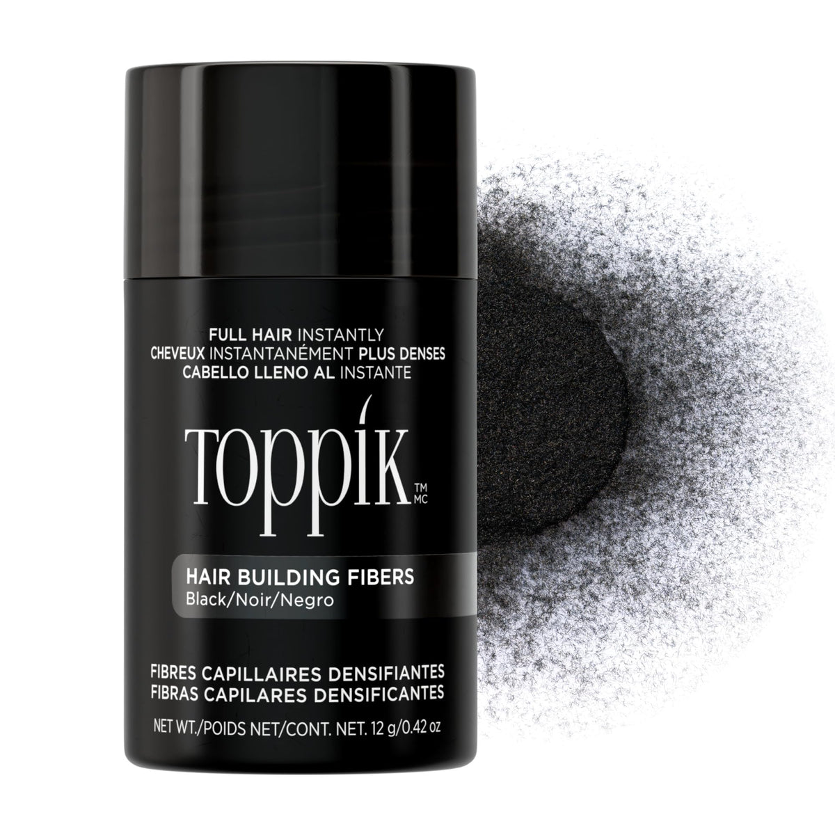 TOPPIK front packaging black 12g for instant fuller hair