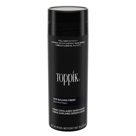 Toppik front packaging showing black 55g and benefits