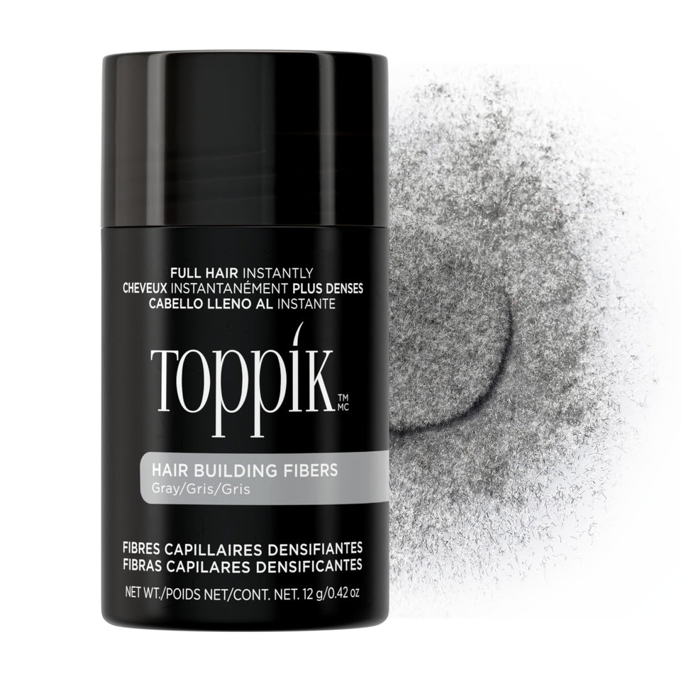 TOPPIK front packaging showing gray 12g shaker and label benefit