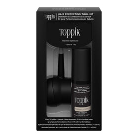 TOPPIK toolkit front view showing applicator, optimizer, and spray for precise application