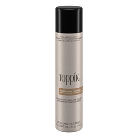 TOPPIK front bottle showing light brown spray and clear product branding for quick touch-ups