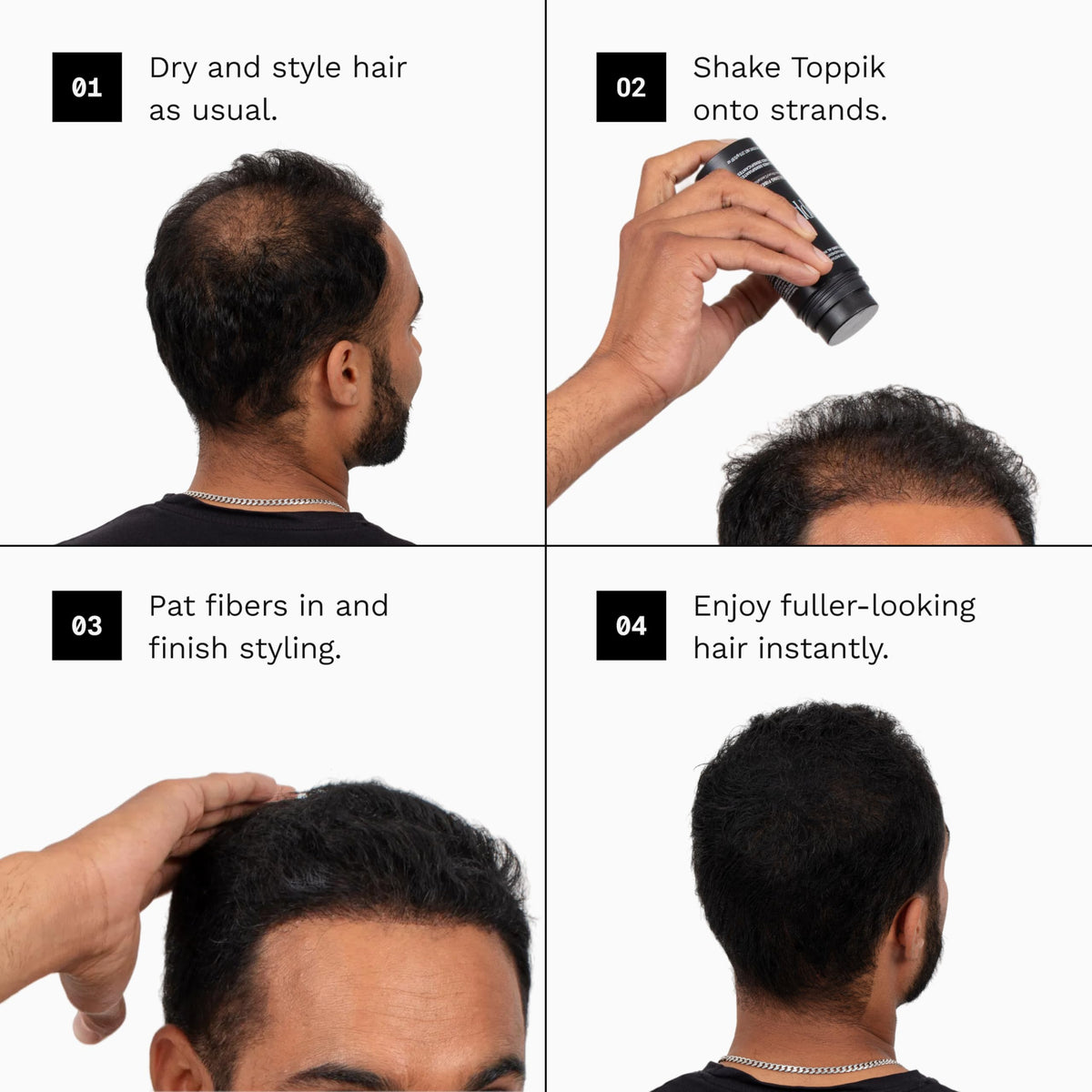 Toppik PRO bottles in a salon kit convenient for stylists during appointments