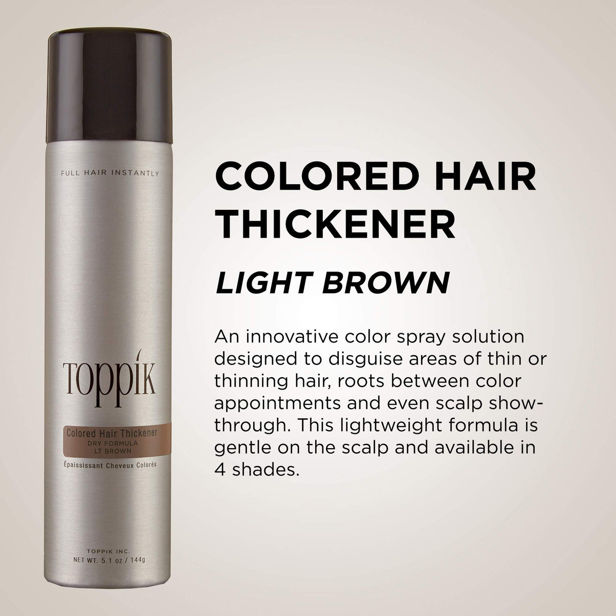 TOPPIK spray nozzle close-up demonstrating fine mist application for precise coverage