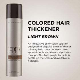 TOPPIK spray nozzle close-up demonstrating fine mist application for precise coverage