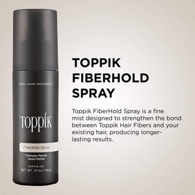 TOPPIK visible spray texture mid-air demonstrating fast-drying lightweight mist