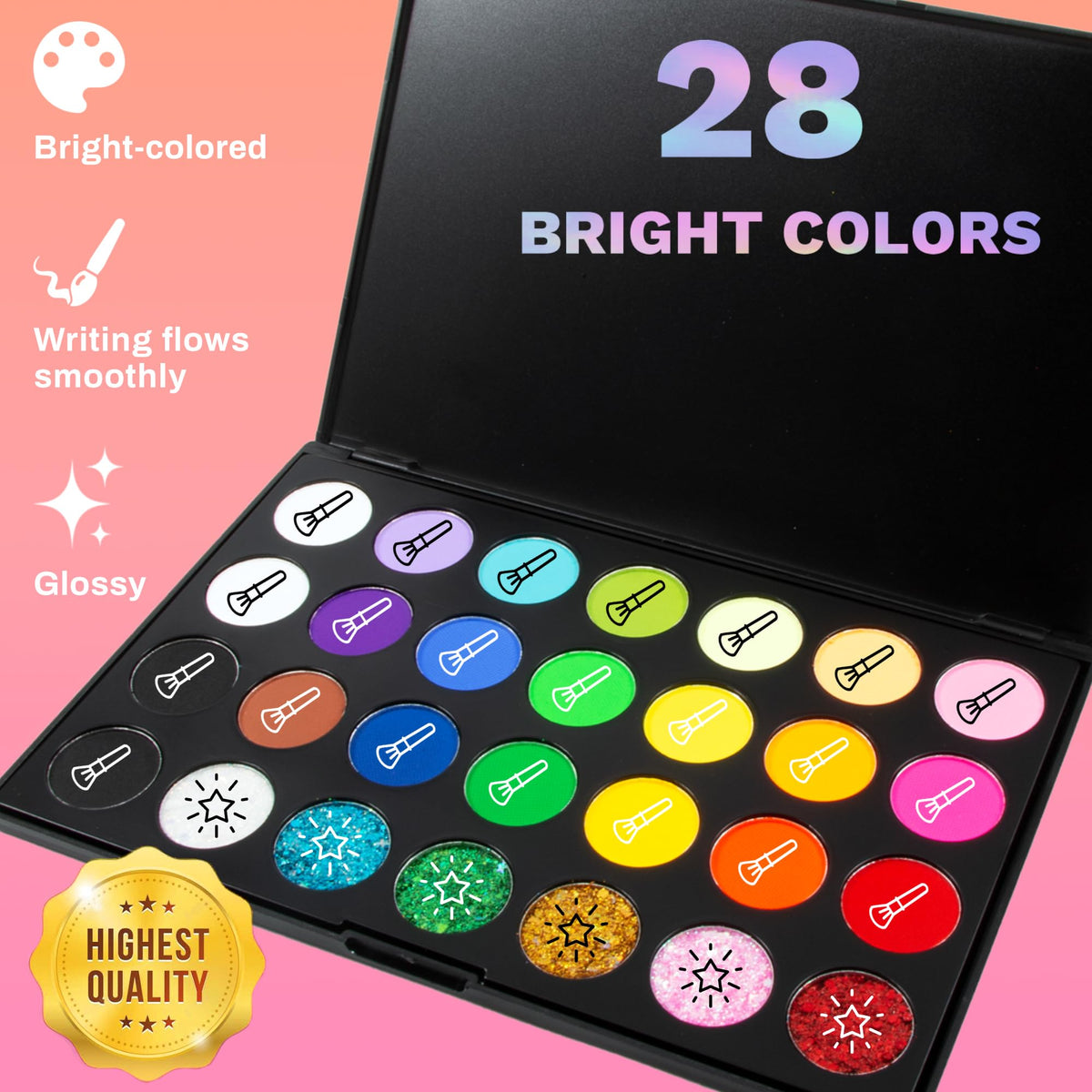 torbers color palette close-up with vibrant paints for easy blending