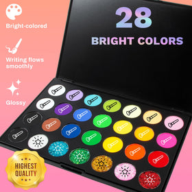 torbers color palette close-up with vibrant paints for easy blending