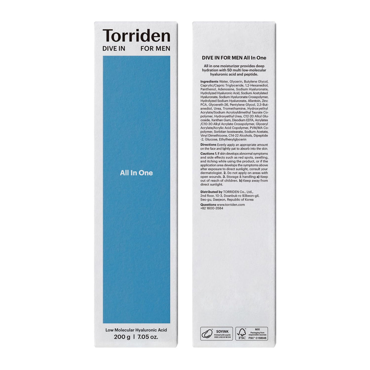 Torriden 200ml size next to grooming items showing scale and value