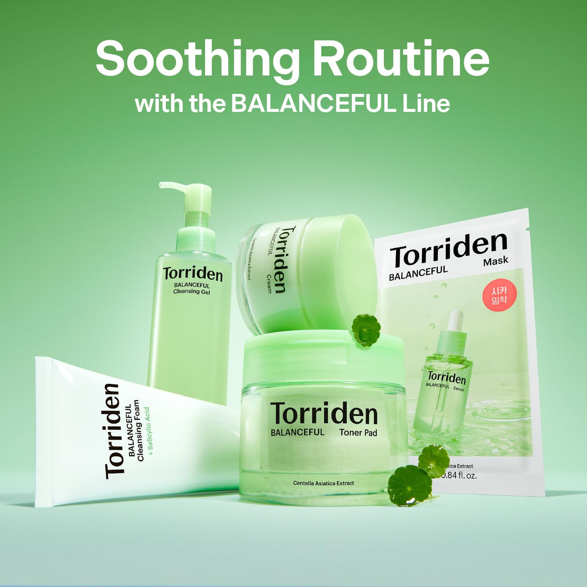 Torriden pads on bathroom vanity in lifestyle scene signaling routine convenience