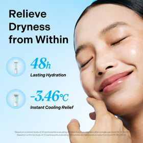 Torriden bouncy cream texture swipe showing lightweight moisturizing feel