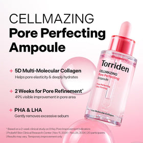 Torriden serum droplet on fingertip highlighting lightweight absorbent texture