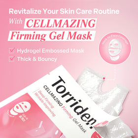 Torriden mask applied to model's face showing snug coverage and hydration
