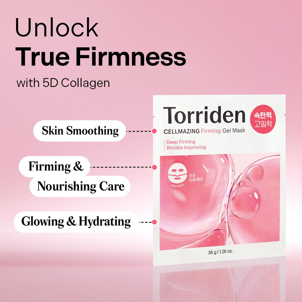 Torriden mask two-piece held on hands demonstrating fit and coverage