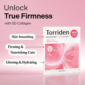 Torriden mask two-piece held on hands demonstrating fit and coverage