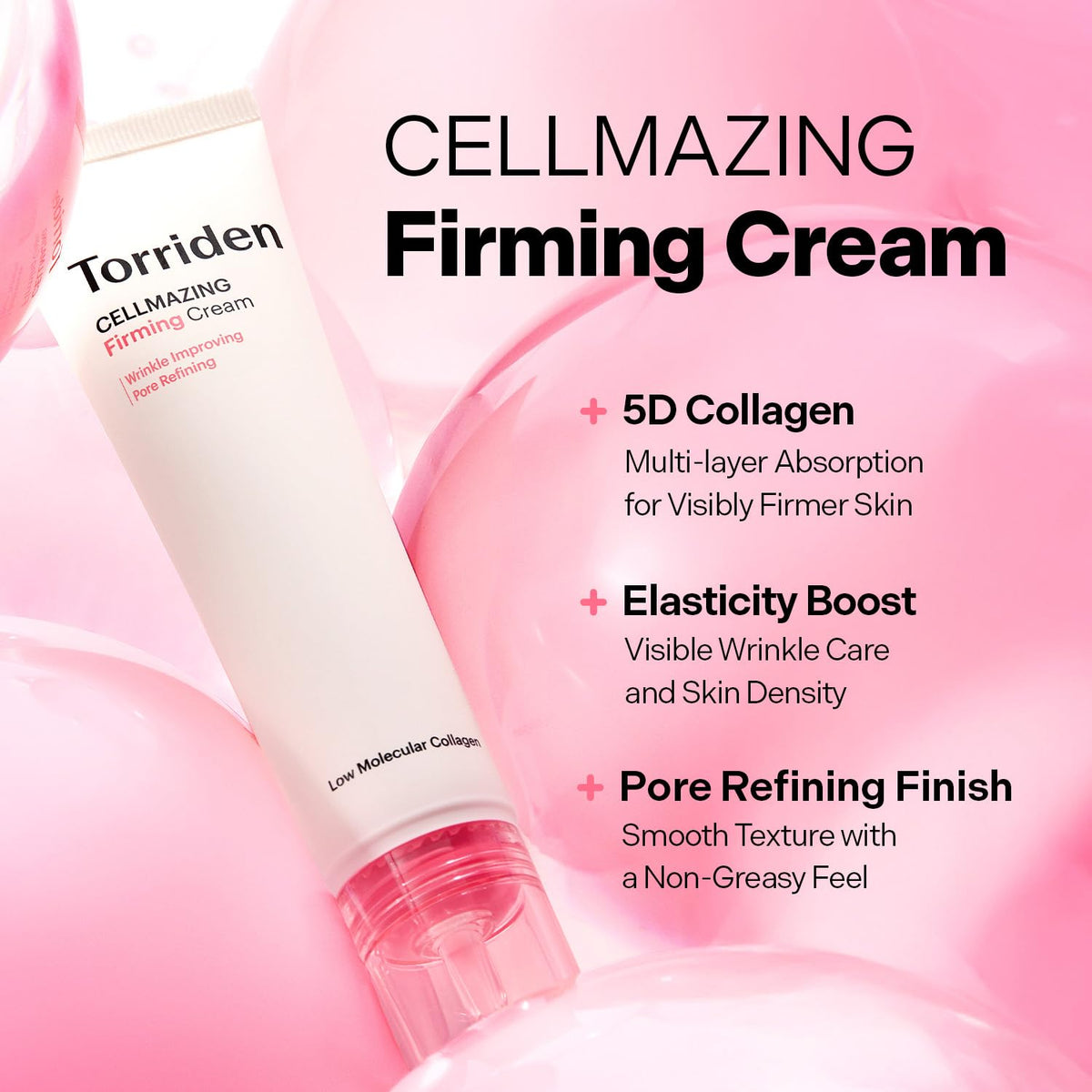 Torriden cream texture close-up highlighting hydrating, non-sticky finish