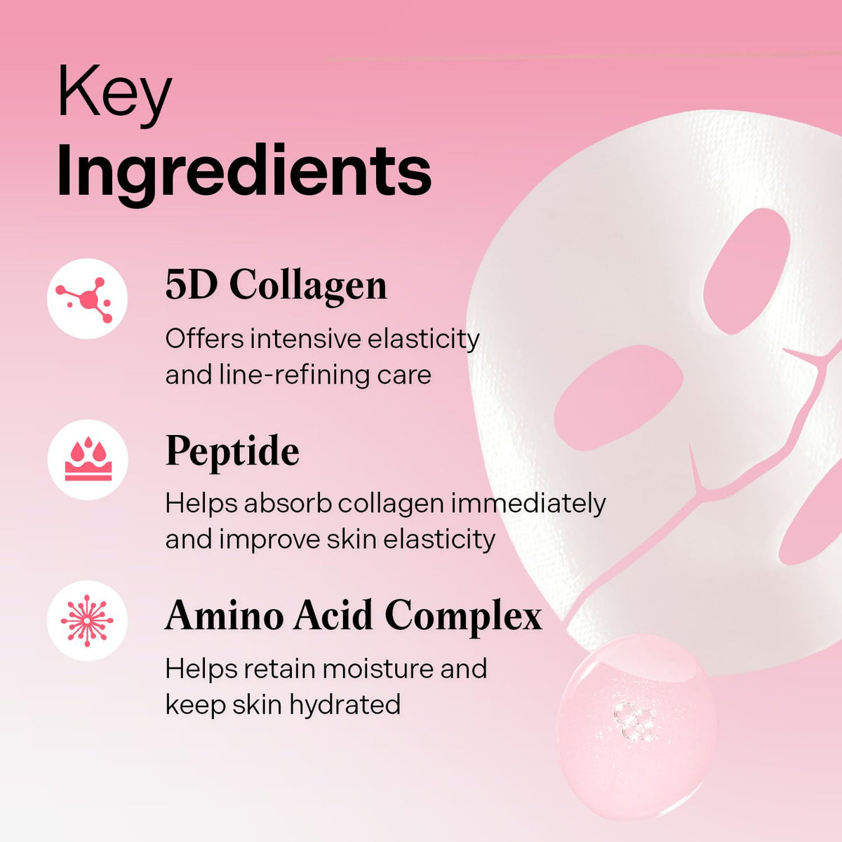 Torriden serum-saturated gel sheet showing hydration delivery