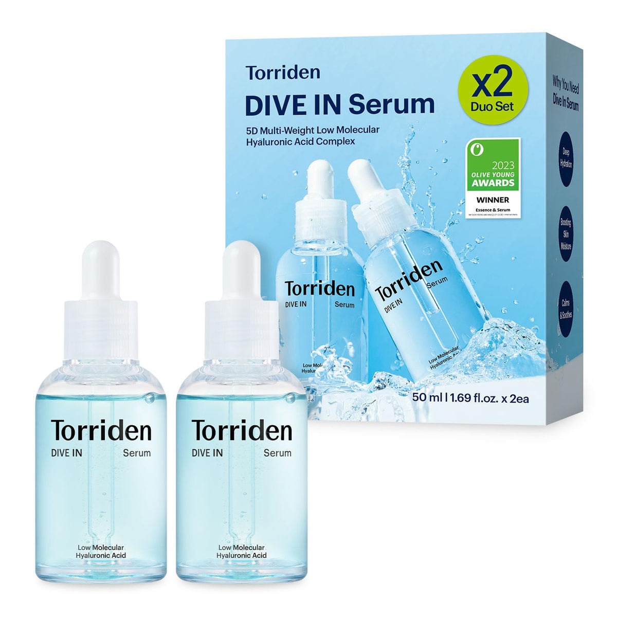 Torriden front packaging showing bottle and label with clear product view and appeal