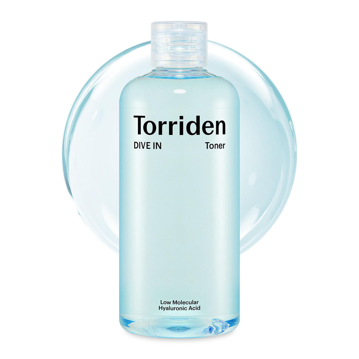 Torriden bottle front view showing clean hydrating toner benefits