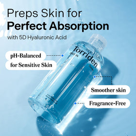 Torriden pouring watery toner from open cap for easy application