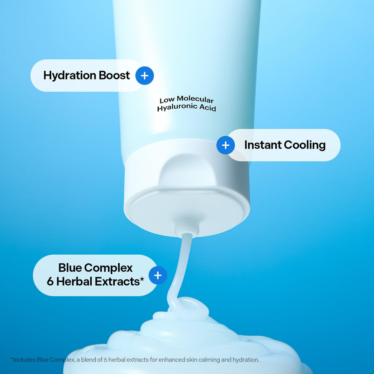 Torriden ingredient label close-up listing hyaluronic acid, panthenol and soothing agents benefit