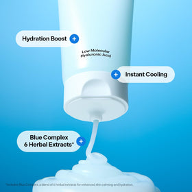Torriden ingredient label close-up listing hyaluronic acid, panthenol and soothing agents benefit