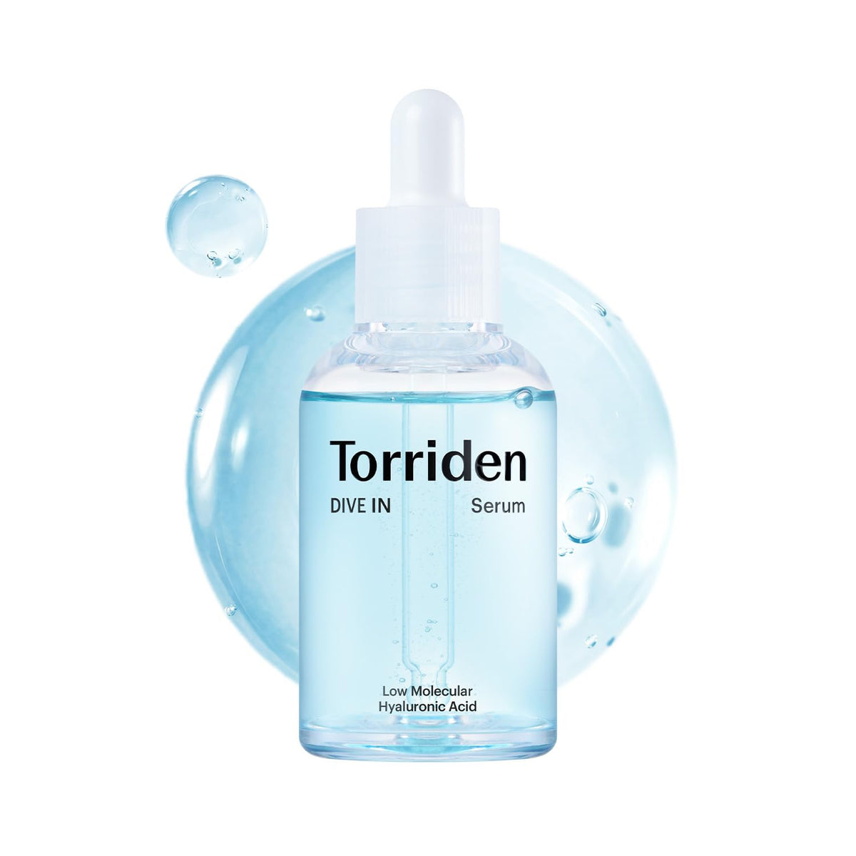 Torriden front bottle shot showing clean design and quick absorption benefit