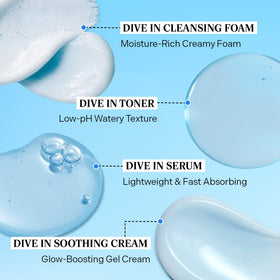 Torriden water-like toner pouring to show lightweight, non-sticky finish