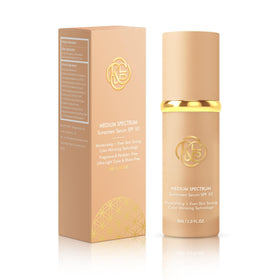 TOSOUATOP front bottle showing medium spectrum shade and SPF benefit