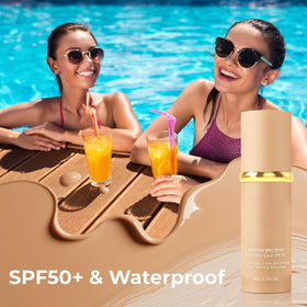 TOSOUATOP bottle in hand for size comparison and travel-friendly benefit