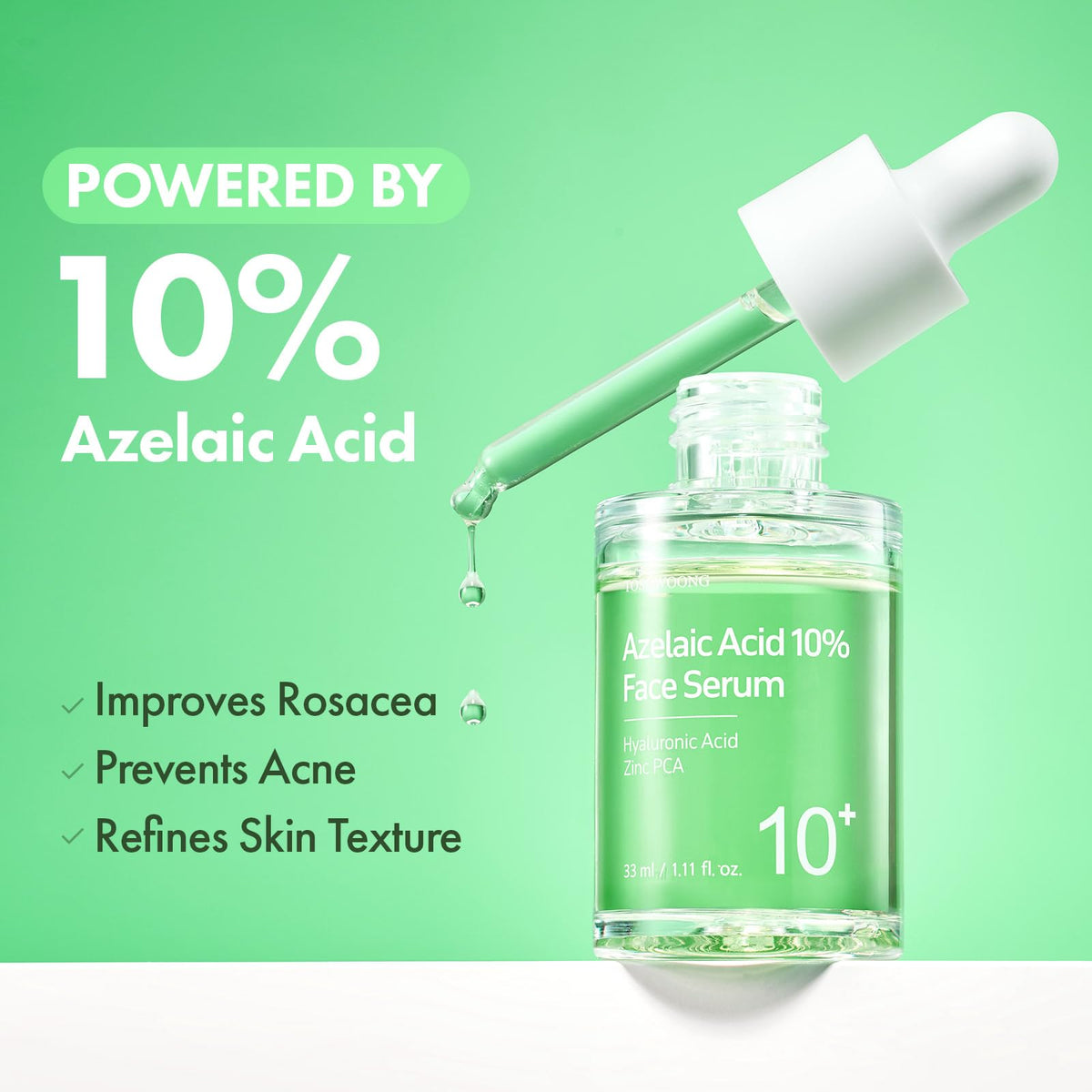TOSOWOONG dropper dispensing serum, demonstrates easy controlled application benefit