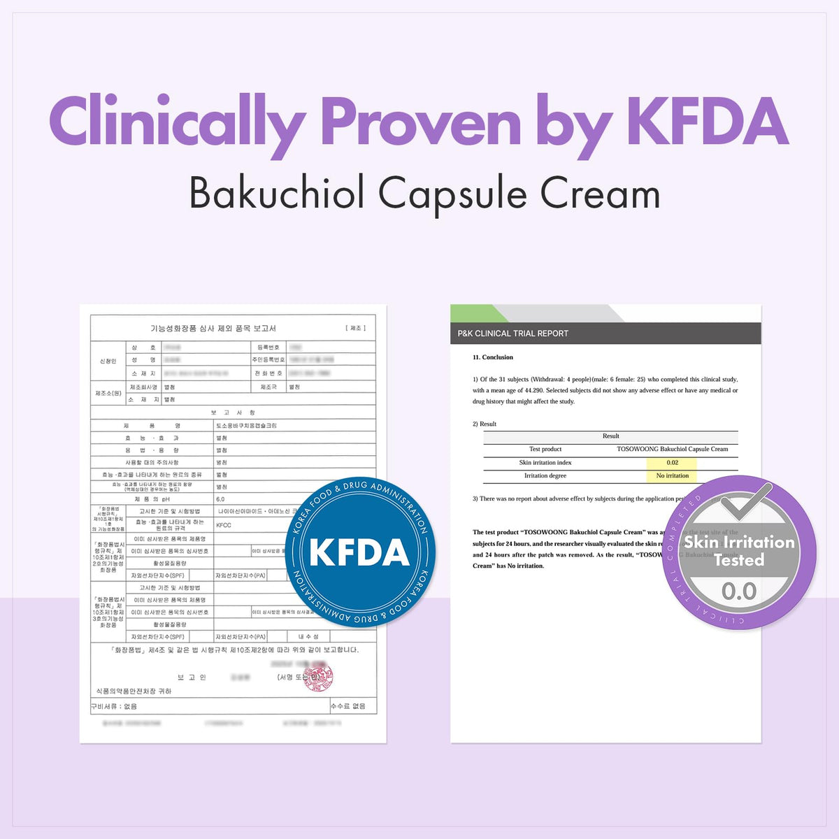 TOSOWOONG ingredient label highlighting bakuchiol, peptides and ceramides benefits