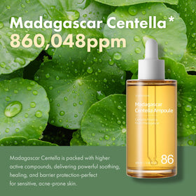 TOSOWOONG ampoule being dispensed on fingertip for targeted calming application