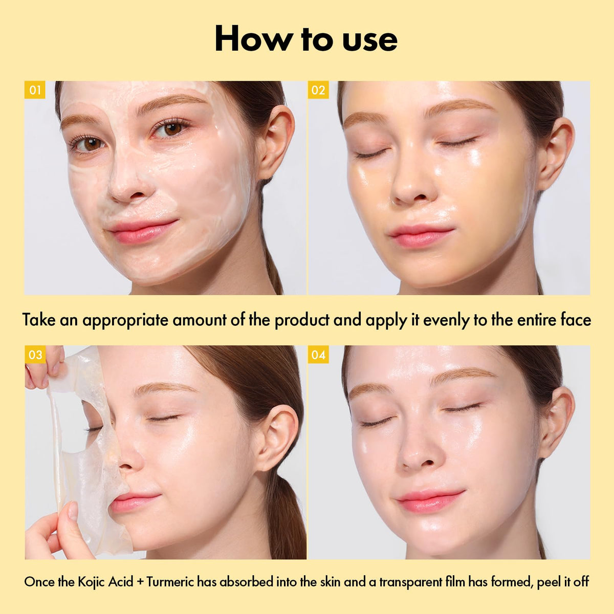TOSOWOONG clear film detail after drying highlighting gentle peel benefit
