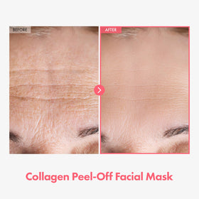TOSOWOONG mask being peeled off to reveal smoother, hydrated skin
